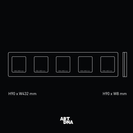 หน้ากาก 5 ช่อง ART DNA รุ่น BS TYPE ขนาด 3X3 สี MORTIS_2